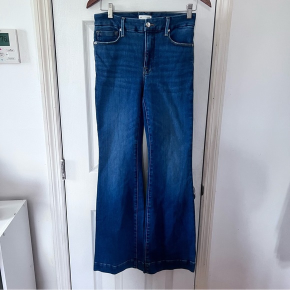 Good American Good Legs High Rise Flare Jeans Size 4 - Picture 4 of 12